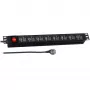 EFB Elektronik 19 inch 1U Rackmount USB Charging PDU - 16 USB-porti, CEE 7/7 sisend, must