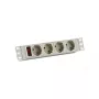 EFB-Elektronik 10 1HE toiteplokk 4 x CEE 7/3 lülitiga, alumiiniumprofiil, hall