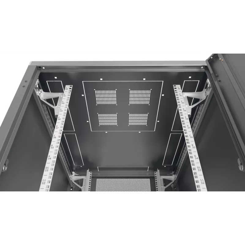 EFB ELEKTRONIK 19 inch Server Rack PRO 24HE, 800x1200 mm, ühesektsioonilised esi- ja tagauksed, RAL 7035