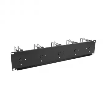 EFB 19 inch 2U kaablihalduspaneel 5 x metallist topeltklambriga 75 mm RAL9005 (699983TS.1)