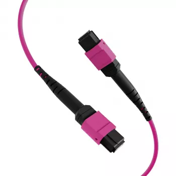 EFB ELEKTRONIK MPO-PLUS(F)-MPO-PLUS(F) Patch Cable OM4 12 Fibers Type B LSZH Heather Violet 15m