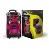 Leicke DJ ROXX TROLLEY PRO Kaasaskantav PA Kõlarisüsteem Bluetoothiga, 100W RMS, 10 inch Woofer, LED Tuled, Käru, Mikrofon, Pult