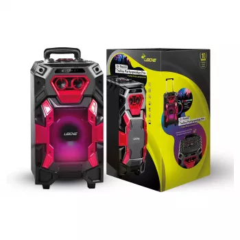 Leicke DJ ROXX TROLLEY PRO Kaasaskantav PA Kõlarisüsteem Bluetoothiga, 100W RMS, 10 inch Woofer, LED Tuled, Käru, Mikrofon, Pult