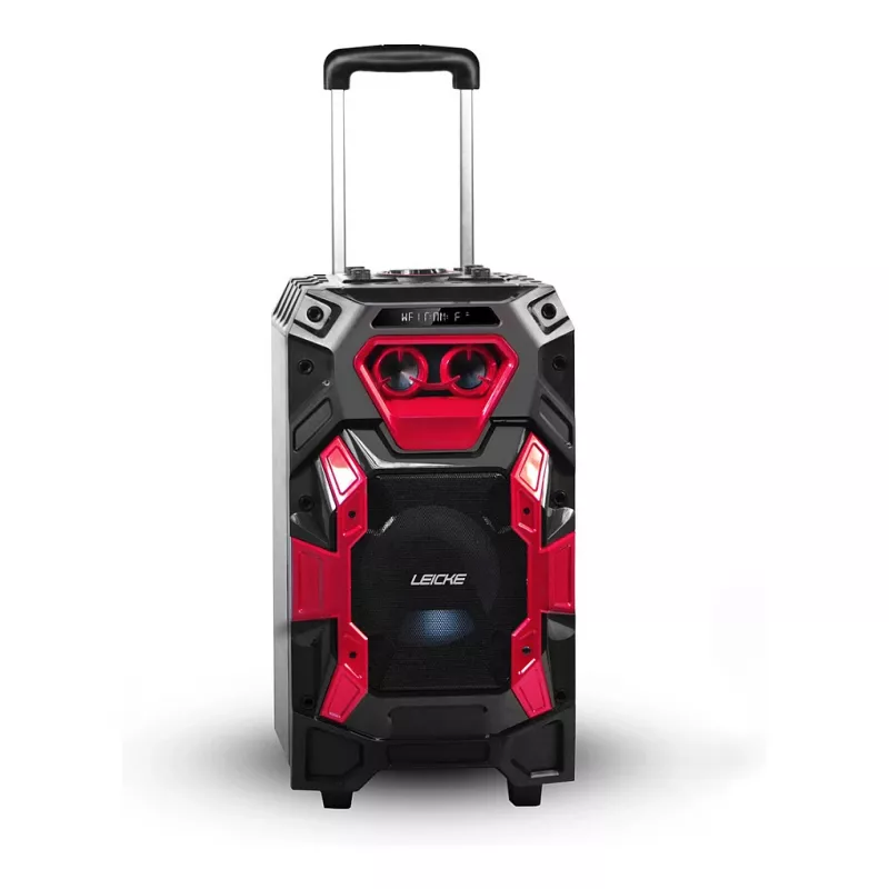 Leicke DJ ROXX TROLLEY PRO Kaasaskantav PA Kõlarisüsteem Bluetoothiga, 100W RMS, 10 inch Woofer, LED Tuled, Käru, Mikrofon, Pult