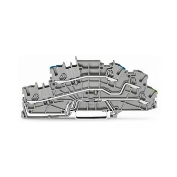 WAGO 2003-6646 Mitmetasemeline paigaldusklemmliist, N/L/PE, 2,5 mm², Push-in CAGE CLAMP, hall
