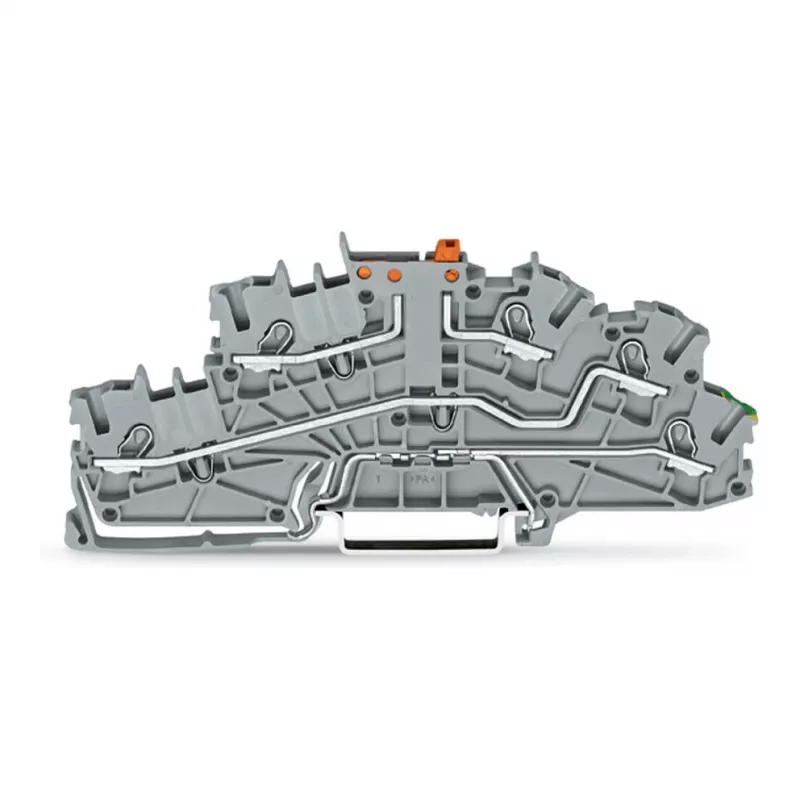 WAGO TOPJOB S N-Lahutusklemmliist PE-ga, 3-juhiga, Push-in CAGE CLAMP, hall, 2003-6644