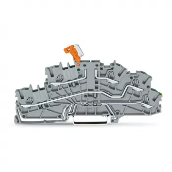 WAGO TOPJOB S N-Lahutusklemmliist PE-ga, 3-juhiga, Push-in CAGE CLAMP, hall, 2003-6644