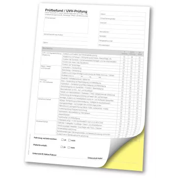 Eichner Prüfbefund Formularbuch, 1 Block