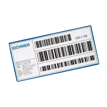 Eichner Label Pockets Blue 10 pcs. - Self-Adhesive Document Holder A4