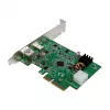 LogiLink PCI Express USB 3.2 kaart, 5 Gbps, 2 välist + 3 sisemist USB-A porti