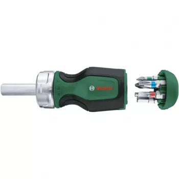 Bosch 1600A032UY Pöördvõtmega kruvikeeraja 12 otsikuga (25 mm) S2 teras, 1/4 inch kuuskant, ergonoomiline käepide
