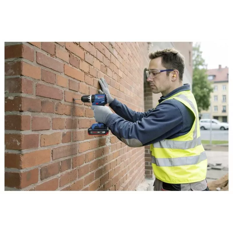 BOSCH Professional GSB 18V-52 Juhtmeta Löökpuur/Keeraja Komplekt 2 Patareiga 2,0 Ah, L-Case