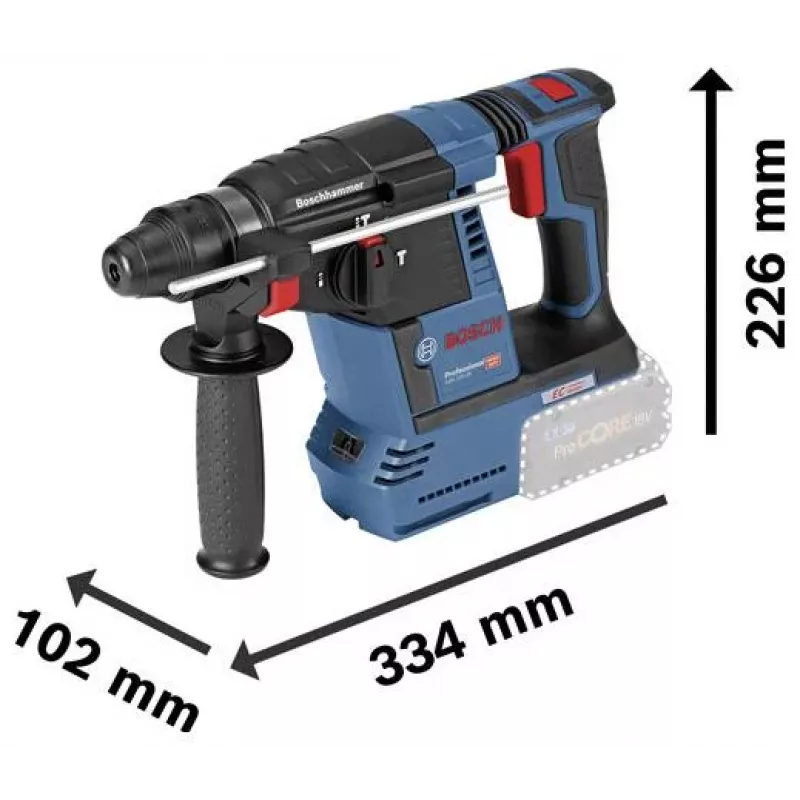 BOSCH POWERTOOLS Kombikomplekt 18V juhtmeta puur-keeraja, löökkeeraja, löökpuur, nurklihvija (4-tööriista komplekt)