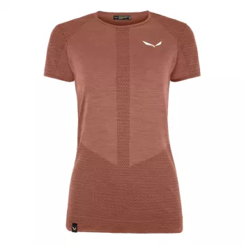 Salewa Zebru Medium Warm AMR T-Shirt naistele - Etruscan Red, XS