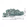 WAGO 2005-7642 Läbiv klemmliist, 4 mm², 32 A, 400 V, hall, CAGE CLAMP