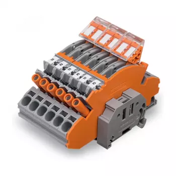 WAGO 2007-8875 Terminal Block for Current Transformers, 1-Pole, Gray, Push-in CAGE CLAMP, 41 A, 1000 V, DIN-rail