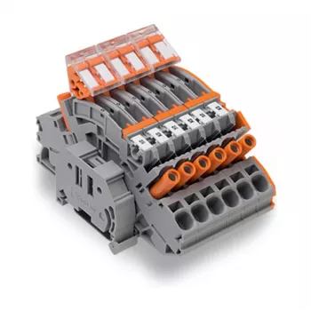 WAGO 2007-8875 Terminal Block for Current Transformers, 1-Pole, Gray, Push-in CAGE CLAMP, 41 A, 1000 V, DIN-rail
