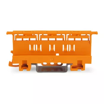 WAGO 221-500 Paigalduskandur 221-seeria jätkuklemmidele, polüamiid, oranž, 17,5 mm x 25,5 mm x 77,6 mm