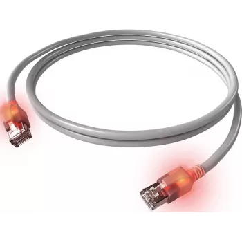 EasyLan DualBoot LED Patch Cable RJ45 S/FTP Cat.6A (Class EA) - saCon pistikuga - LSOH - Hall - 7,5 m