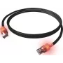 EasyLan DualBoot LED Patch Cable RJ45 S/FTP Cat.6A (Class EA) with SaCon Connector LSOH Black 7.5 M