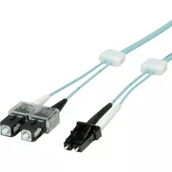 EasyLan Fiiberoptiline Paigalduskaabel SC Duplex kuni LC Duplex Multimood OM3 2m Aqua