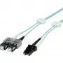 EasyLan Fiiberoptiline Paigalduskaabel SC Duplex kuni LC Duplex Multimood OM3 2m Aqua