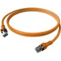EasyLan saCon DualBoot Patch Cable S/FTP Cat.6A Orange 1.0m