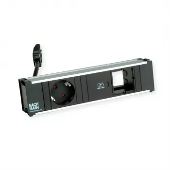 Bachmann CONI lauatoiteplokk - 1x Schuko pistikupesa, 1x USB-C 22W PD, sisend GST18i3, must