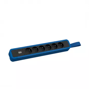 Bachmann PRIMO 2 6xUTE toiteplokk silmusega 2,0m CEE7/7 RAL5010