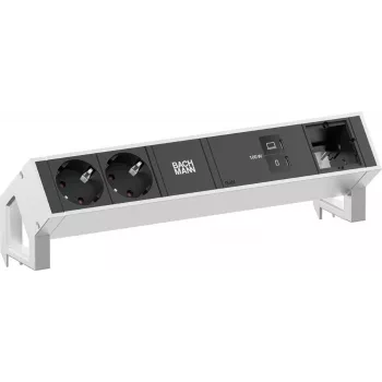 Bachmann DESK2 laua toiteplokk 2x CEE7/3 1x USB-C 100W 1x CM 0,2m roostevaba teras