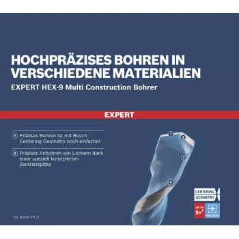 BOSCH EXPERT HEX-9 Multi Construction Mitmeotstarbeline Puuritera Komplekt 8-osaline (2608901455)