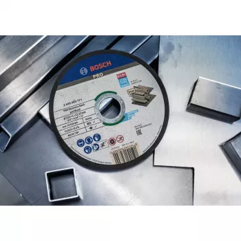 BOSCH POWERTOOLS PRO roostevaba terase ja metalli lõikeketas, Ø 125 mm, 100 tk ämbris (ava 22,23 mm, WA 60 T BF)