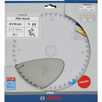 BOSCH POWERTOOLS PRO Puidust ketassaetera 216 mm (2-osa sooduspakk)