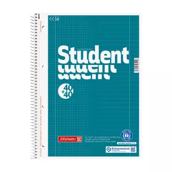 BRUNNEN College Block Student DUO DIN A4 Lined and Squared