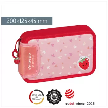 BRUNNEN Täidetud pliiatsikott s'maepp Fruity Love Roosa/Punane 16-osaline, 20,0 x 4,5 cm (1049120522)