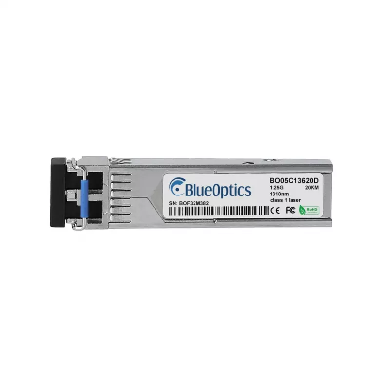 BlueOptics BO05C13620D Ühilduv TP-Link SFP-1G-LX-20KM SFP Transiiver, LC Duplex, 1000BASE-LX, Ühemoodiline, 20 km, 1310 nm