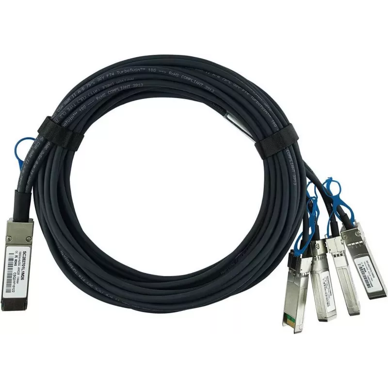 BlueOptics Q28-4S28-DAC-2M-AO-BL Ühilduv Avago QSFP28 kuni 4x SFP28 Passiivne Otsese Ühenduse Vask Hargnemiskaabel, 2m, AWG26