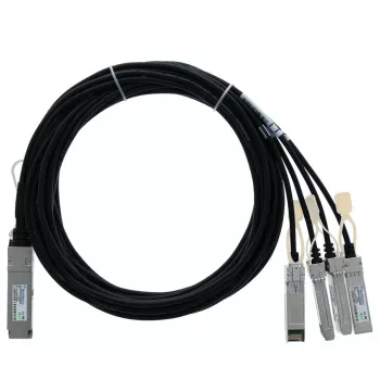 BlueOptics Ruckus ühilduv BlueLAN QSFP+ 4x SFP+ passiivne otseliitmise vaskhargmiskaabel, 0,5 m, 40GbE