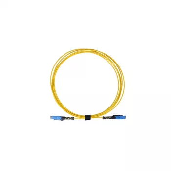 BlueOptics Duplex Fiber Optic Patch Cable, MDC-UPC to MDC-UPC, Singlemode 9/125µm, G.657, 3m, Blue