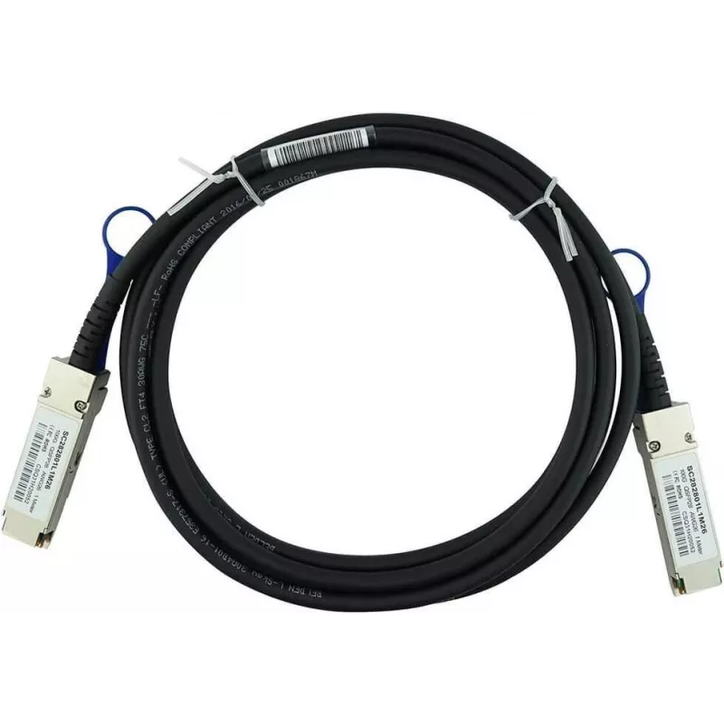 BlueOptics Compatible Lenovo ASRM BlueLAN SC282801L3M26 QSFP28 Direct Attach Cable, 100GBASE-CR4, Infiniband EDR, 26AWG, 3 Meter (ASRM-BL)