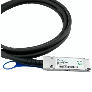 BlueOptics Netgear ACC763 Ühilduv BlueLAN DAC QSFP28 SC282801L3M26 Direct Attach Kaabel, 100GBASE-CR4, Infiniband EDR, 26AWG, 3 Meetrit (ACC763-BL)