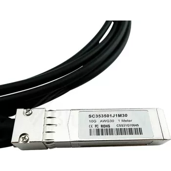 BlueLAN-ühilduv Lenovo AT2R 10GBASE-CR passiivne SFP+ otseühenduskaabel, 1m, AWG30