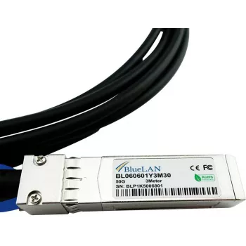 BlueLAN Mellanox MCP2M50-G01AE30 Ühilduv Otseühenduskaabel (DAC) - Passiivne 50 Gigabit Twinaxial Vask - SFP56 kuni SFP56 - 1 meeter