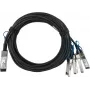 BlueOptics H3C Compatible QSFP-100G-4SFP-25G-CAB-5M-BL Passive Direct Attach Breakout Cable 5m