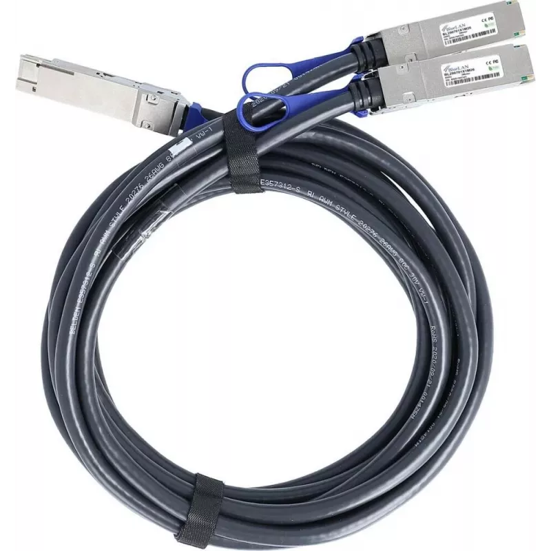 BlueLAN NVIDIA Compatible 400G QSFP-DD Breakout DAC Cable 1m Passive Copper 400GBASE-CR8 to 2x200GBASE-CR4 QSFP56