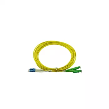 BlueOptics Duplex Fiiberoptiline Pistikukaabel, LC-UPC – E2000-APC, Ühemoodiline OS2, 0,5 m, Kollane