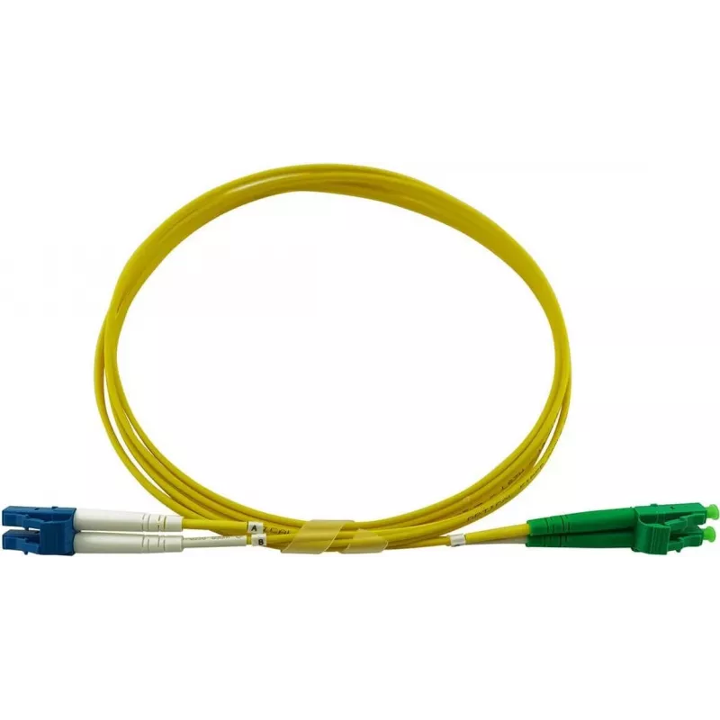 BlueOptics Duplex Fiber Optic Patch Cable LC-UPC to LC-APC Singlemode OS2 10 Meter