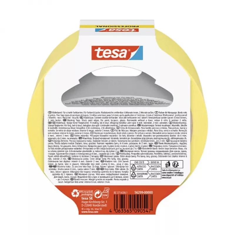 Tesa Professional maalriteip kollane 50 m x 30 mm 1 rull