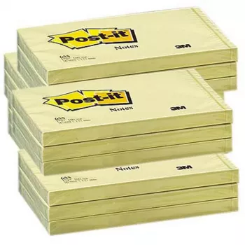 3M Post-It Super Sticky Notes 655-CY, ristkülikukujulised, kanaarikollased, 127 mm x 76 mm, 90 lehte, PEFC sertifikaadiga