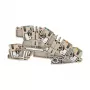 Weidmüller AITB 2.5 BB N-L-PE Paigaldusklemmliist, 3-pooluseline, kruviühendus, 2,5 mm², DIN-liist, tume beež